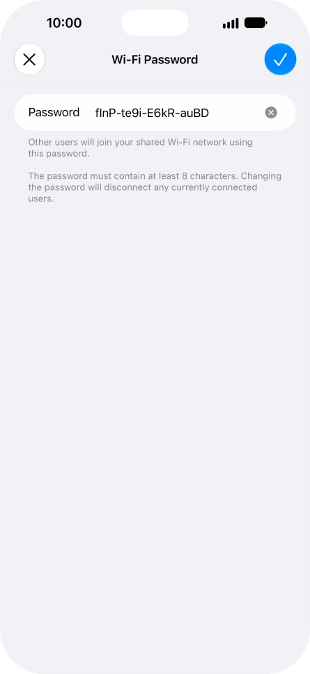 Press the confirm icon. Press the confirm icon.
