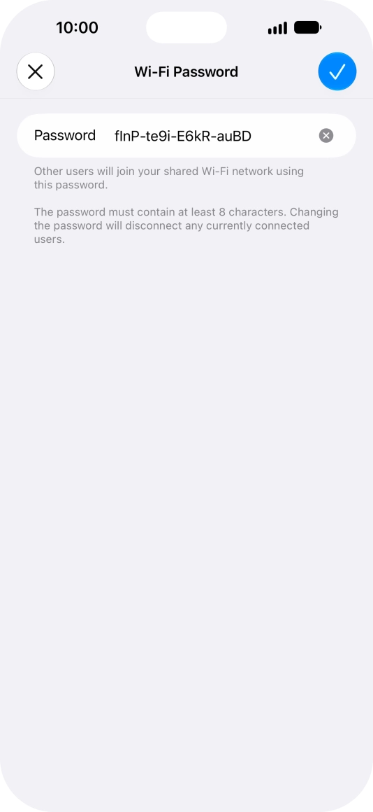 Press the confirm icon. Press the confirm icon.