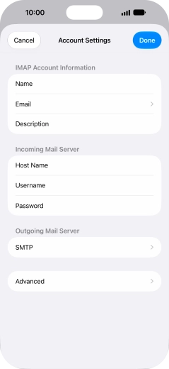 Press SMTP. Press SMTP.