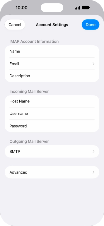 Press SMTP. Press SMTP.