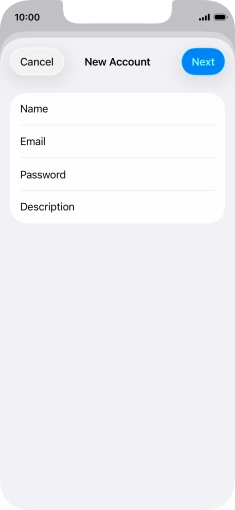 Press Description and key in the required name. Press Description and key in the required name.