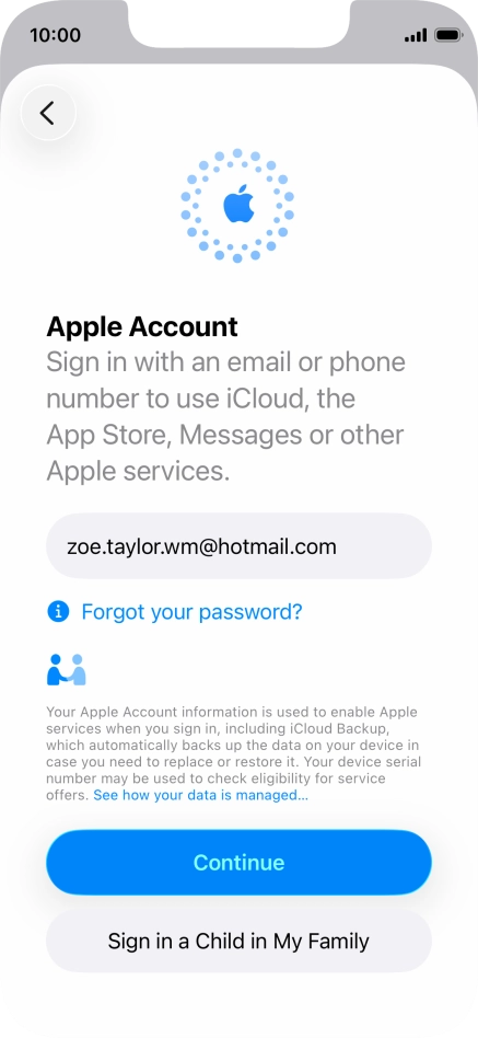 Press Continue. Press Continue.