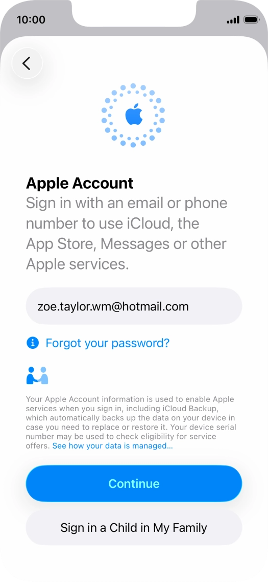 Press Continue. Press Continue.