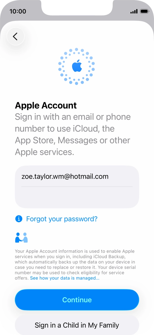 Press Continue. Press Continue.