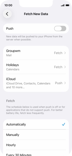 If you turn off the function, press the required setting. If you turn off the function, press the required setting.