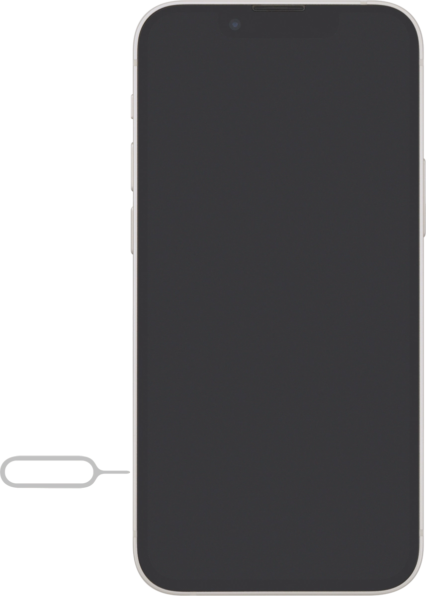 Find the opener for the SIM holder. Find the opener for the SIM holder.