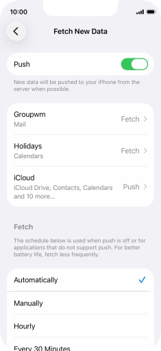 Press the indicator next to Press the indicator next to