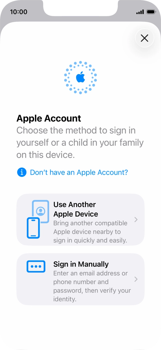 Press Sign in Manually. Press Sign in Manually.