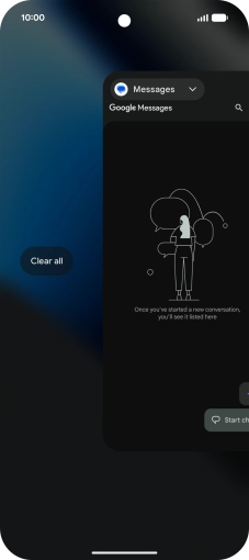 Press Clear all. Press Clear all.