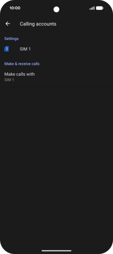 Press the name of the SIM. Press the name of the SIM.