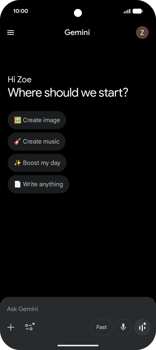 Press the profile icon. Press the profile icon.