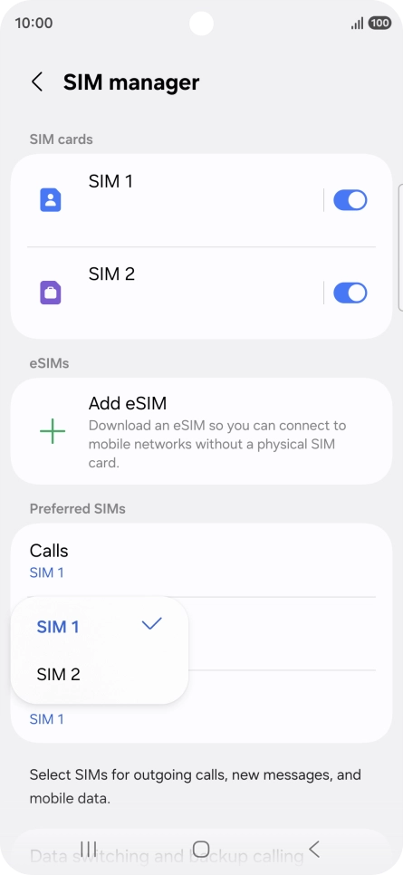Press the required price plan. Press the required price plan.