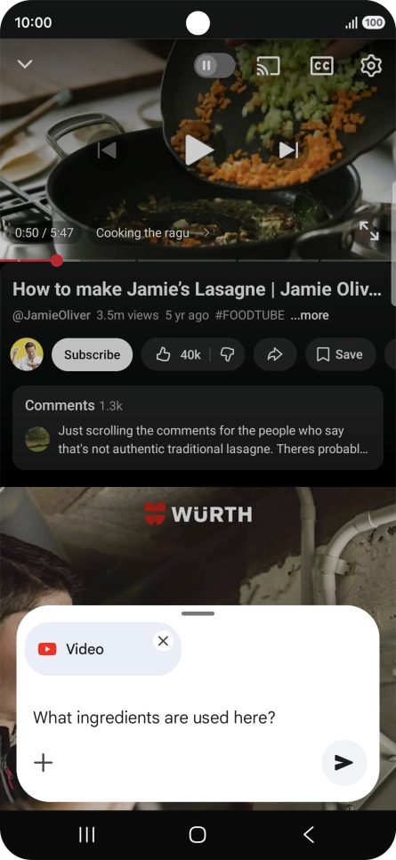 Follow the instructions on the screen to type or speak the required question for the video. Follow the instructions on the screen to type or speak the required question for the video.