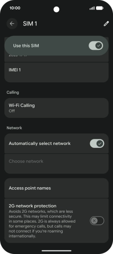 Press Access point names. Press Access point names.