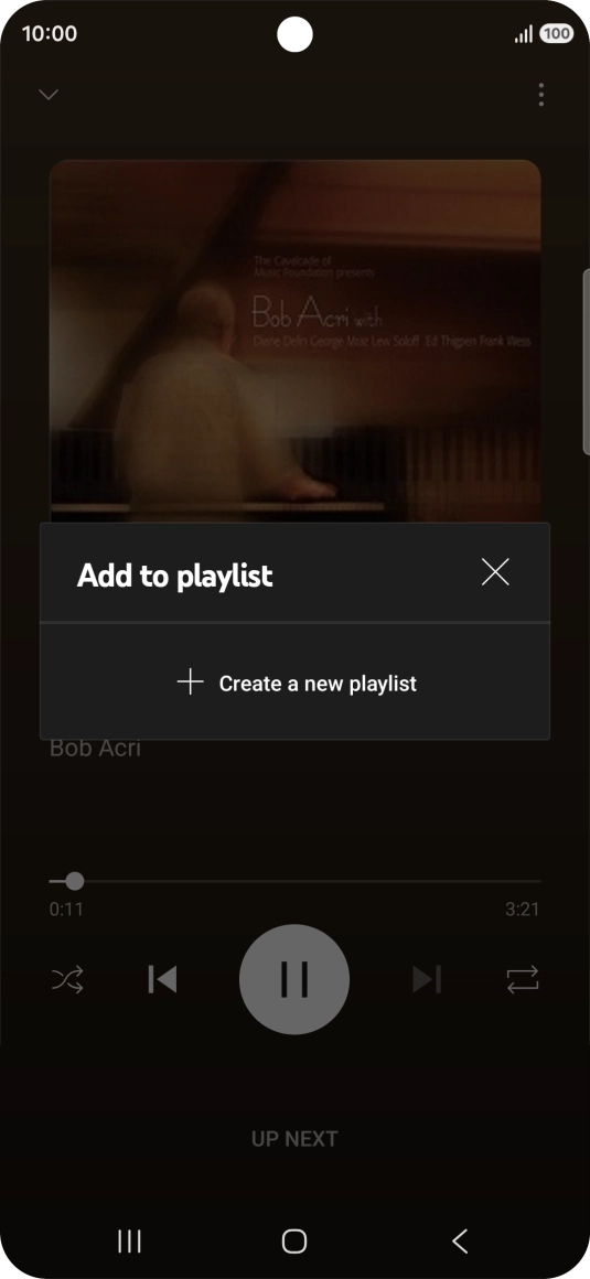 Press Create a new playlist. Press Create a new playlist.