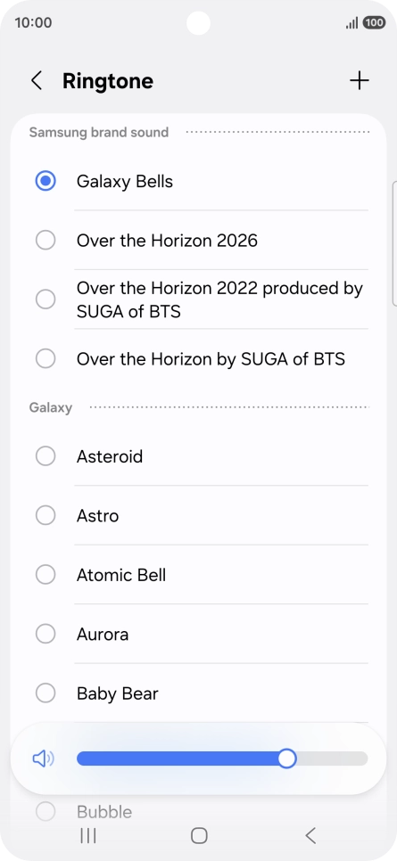 Press the required ring tones to hear them. Press the required ring tones to hear them.