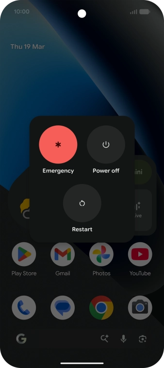 Press Power off. Press Power off.