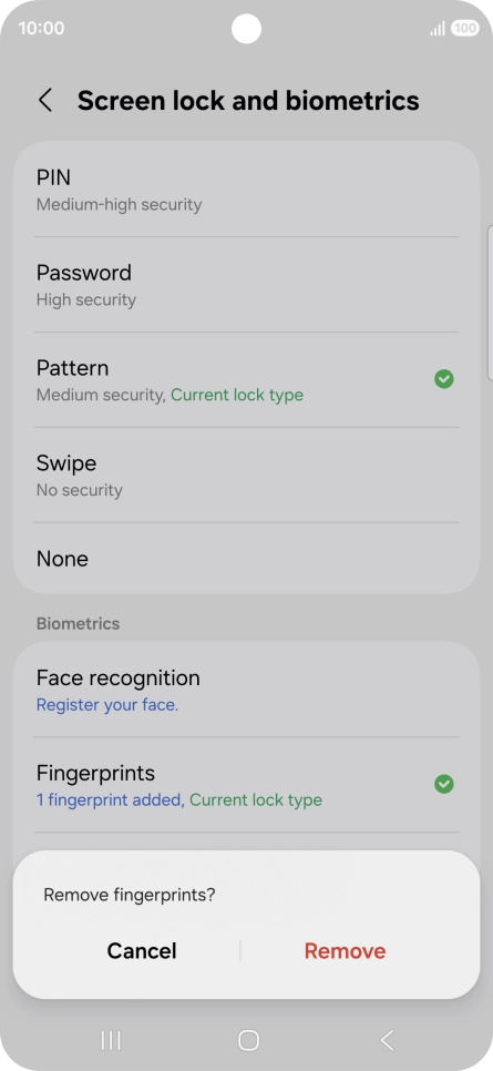 Press Remove. Press Remove.