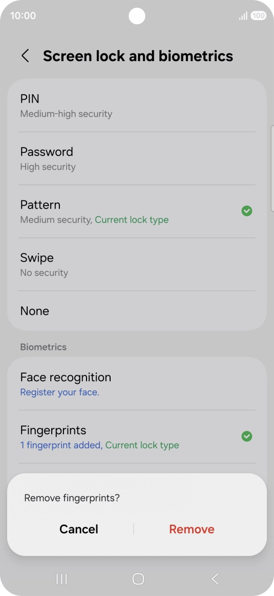 Press Remove. Press Remove.