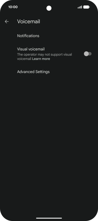 Press Advanced Settings. Press Advanced Settings.