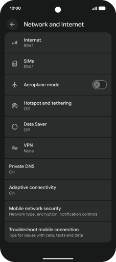 Press Hotspot and tethering. Press Hotspot and tethering.