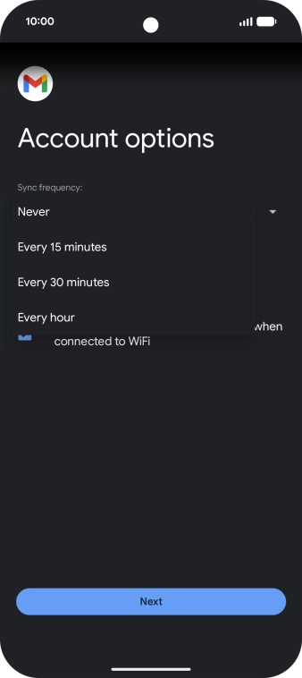 Press the required setting. Press the required setting.