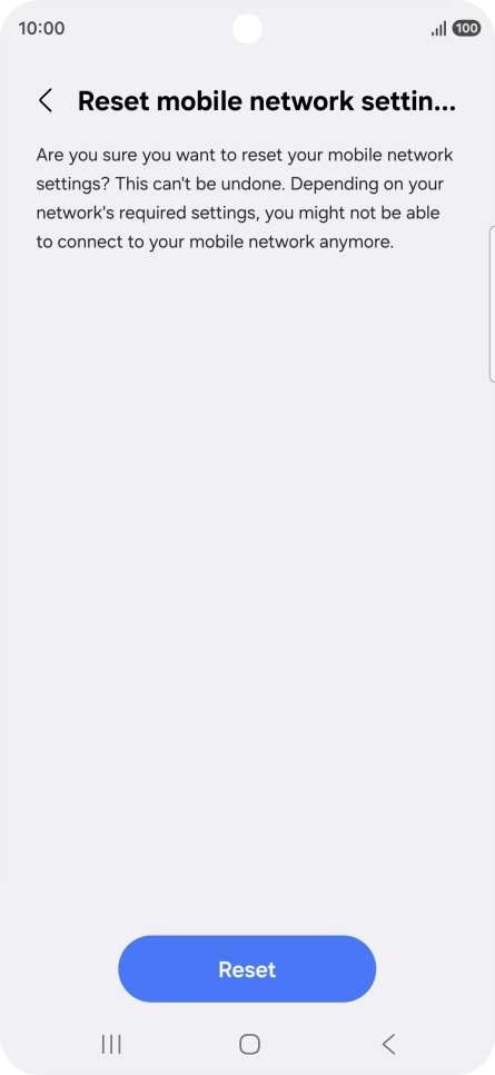 Press Reset. Press Reset.