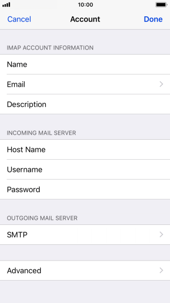 Press SMTP. Press SMTP.