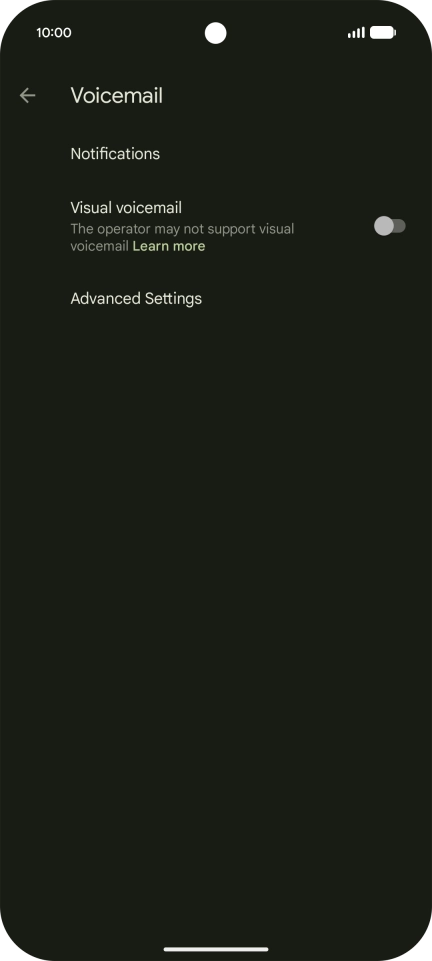 Press Advanced Settings. Press Advanced Settings.
