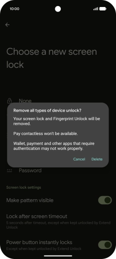 Press Delete. Press Delete.
