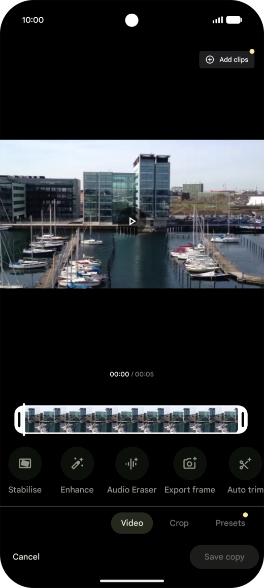 Press Audio Eraser. Press Audio Eraser.