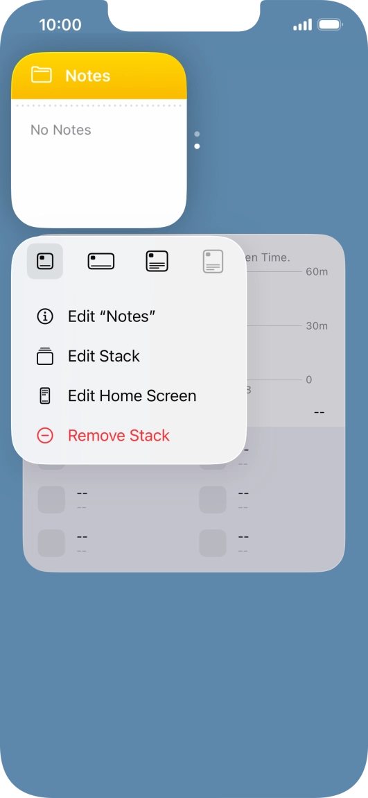 Press Edit Stack. Press Edit Stack.