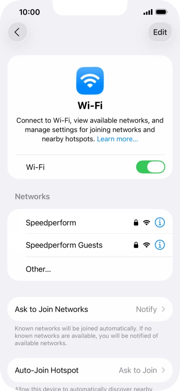 Press the required Wi-Fi network and key in the password for the Wi-Fi network. Press the required Wi-Fi network and key in the password for the Wi-Fi network.