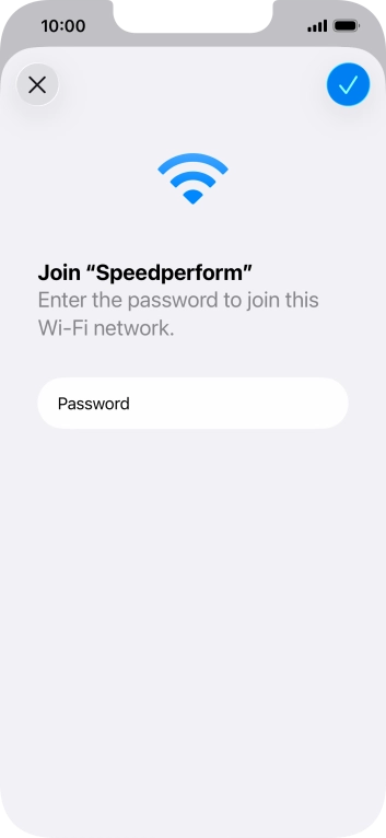Press the confirm icon. Press the confirm icon.