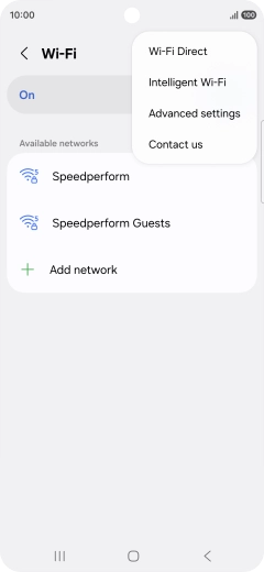 Press Intelligent Wi-Fi. Press Intelligent Wi-Fi.