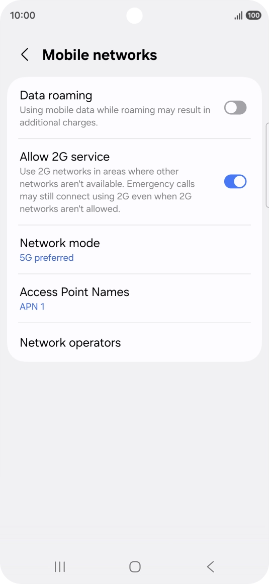 Press Network mode. Press Network mode.
