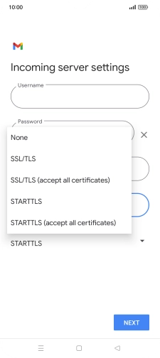 Press SSL/TLS. Press SSL/TLS.