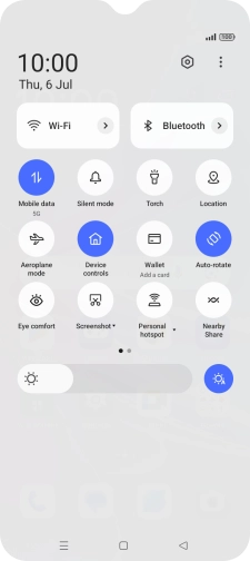 Press the settings icon. Press the settings icon.
