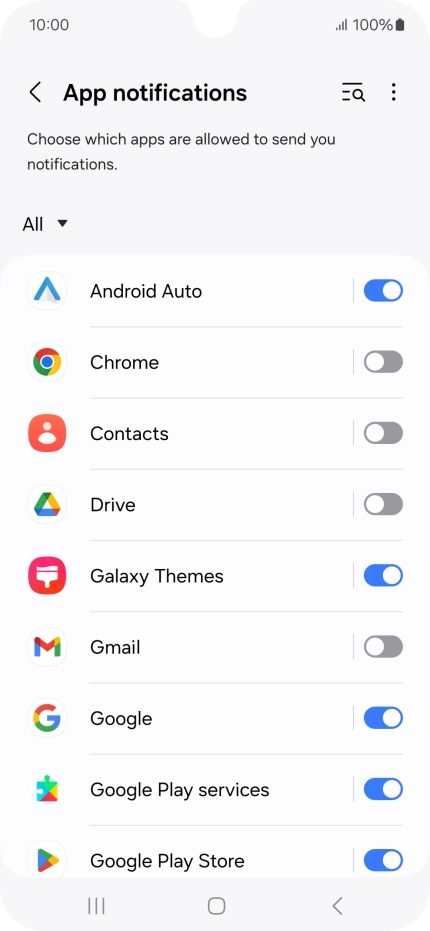 Press the drop down list. Press the drop down list.
