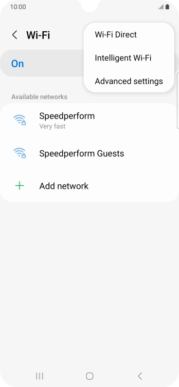 Press Intelligent Wi-Fi. Press Intelligent Wi-Fi.