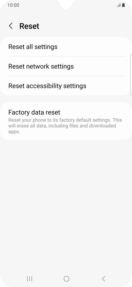 Press Reset network settings. Press Reset network settings.