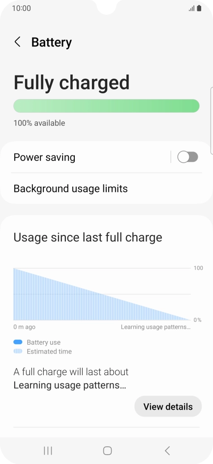 Press Power saving. Press Power saving.