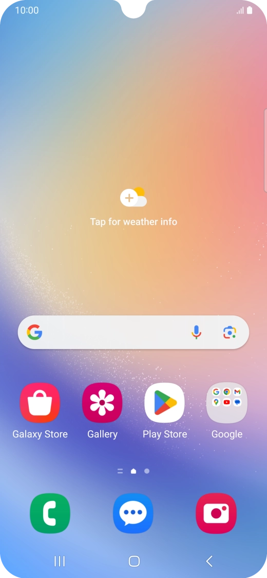 Press the call icon. Press the call icon.