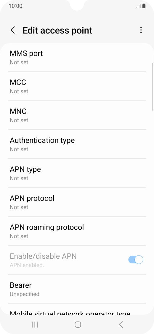 Press MMS port. Press MMS port.