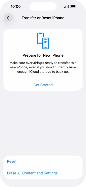 Press Reset. Press Reset.