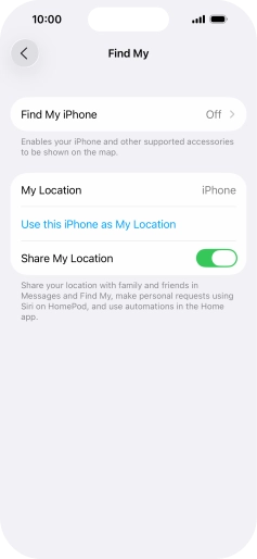 Press Find My iPhone. Press Find My iPhone.