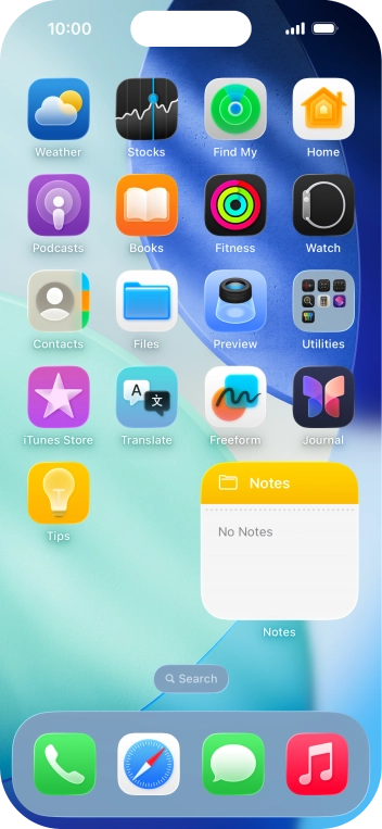 If you're using a Widget Stack: slide up or down on the stack to select the required widget. If you're using a Widget Stack: slide up or down on the stack to select the required widget.