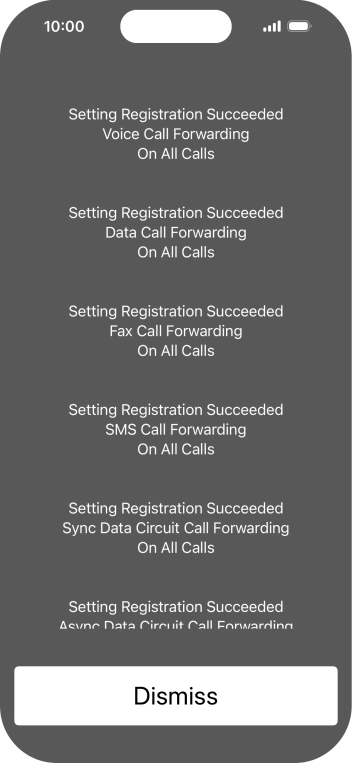 Press Dismiss. Press Dismiss.
