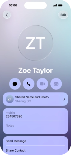 Press Shared Name and Photo. Press Shared Name and Photo.