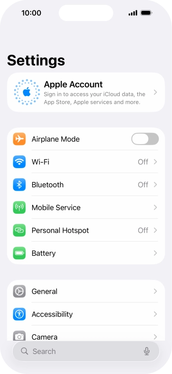 Press Apple Account. Press Apple Account.